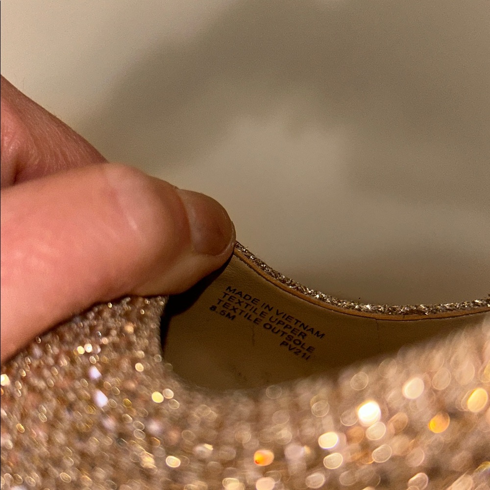 Michael Kors Glitter Pump Pale Gold 8.5M - Picture 5 of 8